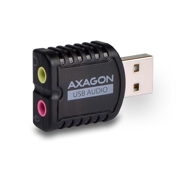 AXAGON ADA-10,  USB 2.0 - Externá zvuková karta MINI,  48 kHz/ 16-bit stereo,  vstup USB-A