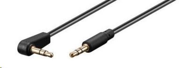 PREMIUMCORD kábel Jack 3, 5 mm - 3, 5 mm konektor 90° M/ M 0, 5 m