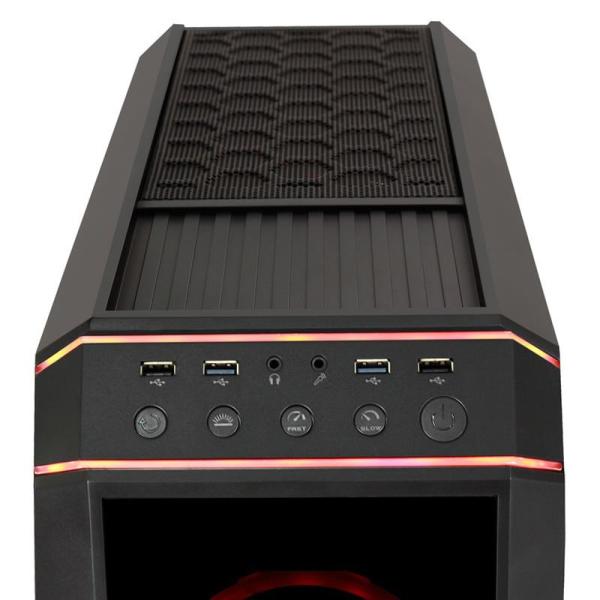 CHIEFTEC Miditower STALLION II,  GP-02-OP Black,  4x RGB Rainbow Fan,  2 x USB 3.0/ 1x USB 2.0,  bočné sklo7