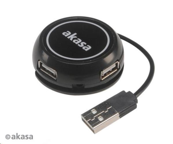 AKASA HUB USB Connect4C 4 v 1,  4x USB 2.0, 17 cm kábel,  externý