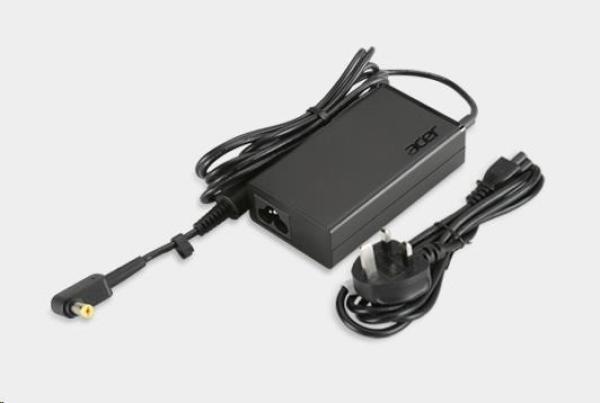 Acer 65W_5.5PHY 19V ADAPTÉR ,  ČIERNY NAPÁJACÍ KÁBEL EÚ A UK - pre zariadenia so sieťovým adaptérom 65 W 5.5phy