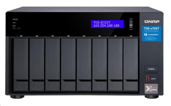 QNAP TVS-872XT-i5-16G (6C/ 1.7-3.3GHz/ 16GBRAM/ 8xSATA/ 2xM.2/ 2xGbE/ 1x10GbE/ 1xUSB3.0/ 4xUSB3.1/ 2xPCIe/ 1xHDMI/ 2xTB3)