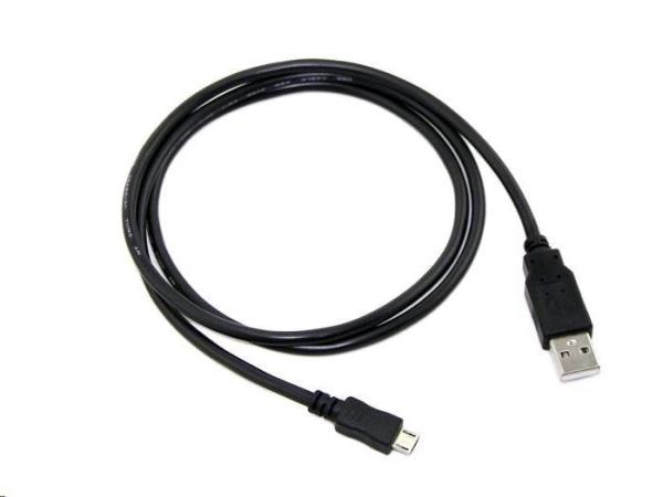 Kábel C-TECH USB 2.0 AM/ Micro,  1 m,  čierna