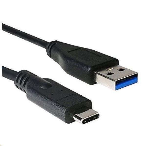 C-TECH USB 3.0 Kábel AM na USB-C (AM/ CM),  1 m,  čierny
