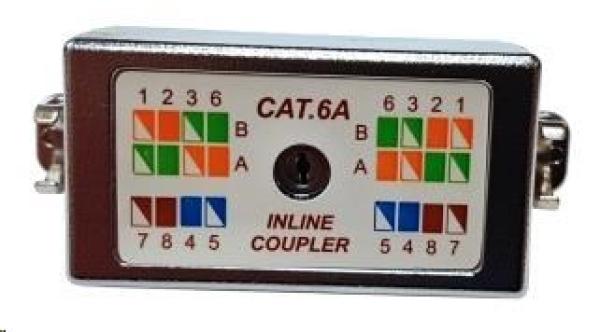 Spojovací box STP Cat6A narážecí,  stříbrná1