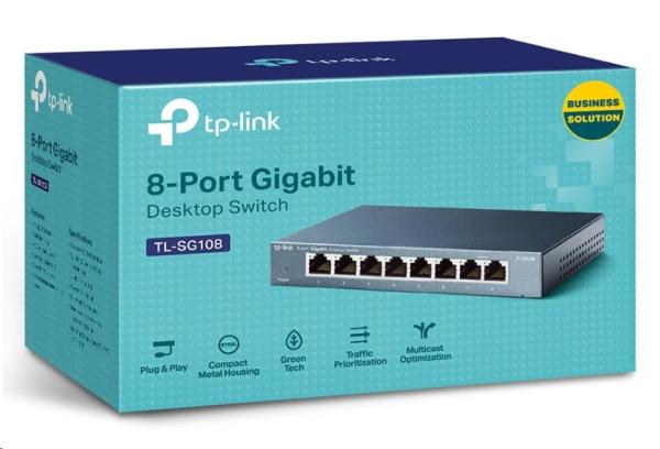 TP-Link switch TL-SG108 (8xGbE,  fanless)2