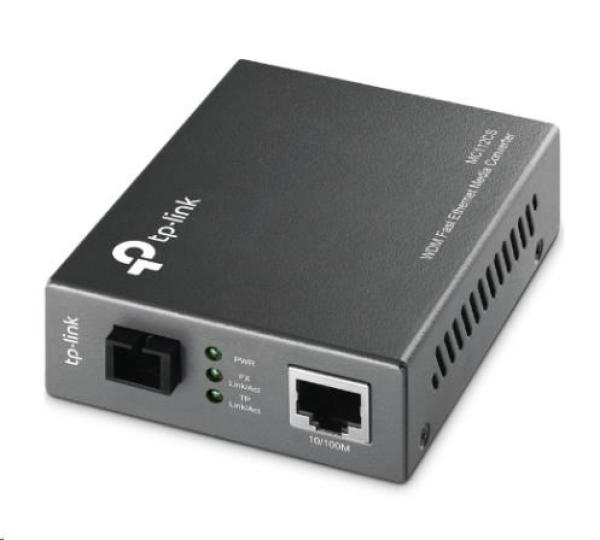 TP-Link MC112CS WDM media konvertor (1x100Mb/ s,  1x simplex SC/ UPC,  SM,  1310/ 1550nm,  20km)