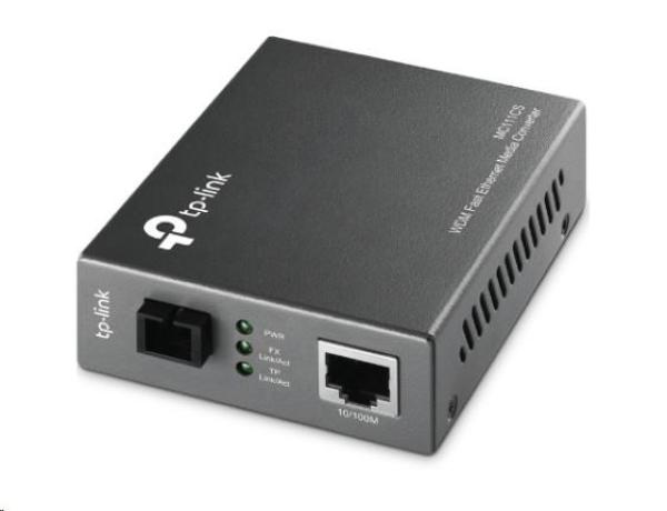 TP-Link MC111CS WDM media konvertor (1x100Mb/ s,  1x simplex SC/ UPC,  SM,  1550/ 1310nm,  20km)