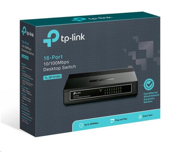 TP-Link TL-SF1016D switch (16x100Mb/ s,  fanless)1