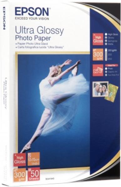 Papier EPSON Ultra Glossy Photo 10x15 (50 listov),  300 g/ m2