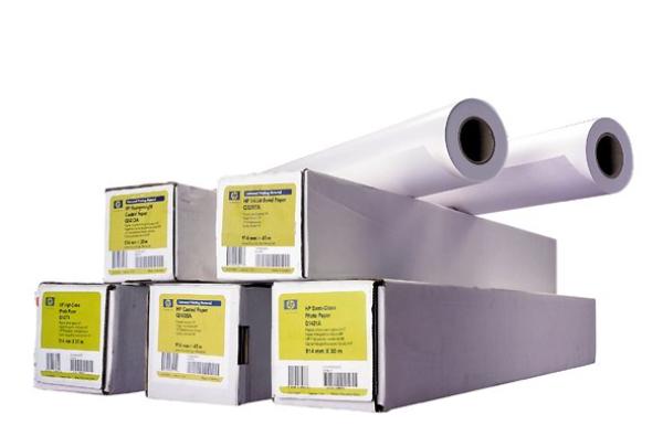 Univerzálny lepiaci papier HP,  106 mikrónov (4.2 mil) - 80 g/ m2 (21 lbs) - 594 mm x 91.4 m ,  Q8004A