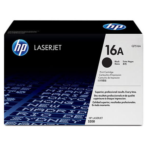 HP 16A Black LJ Toner Cart,  Q7516A (12, 000 pages)