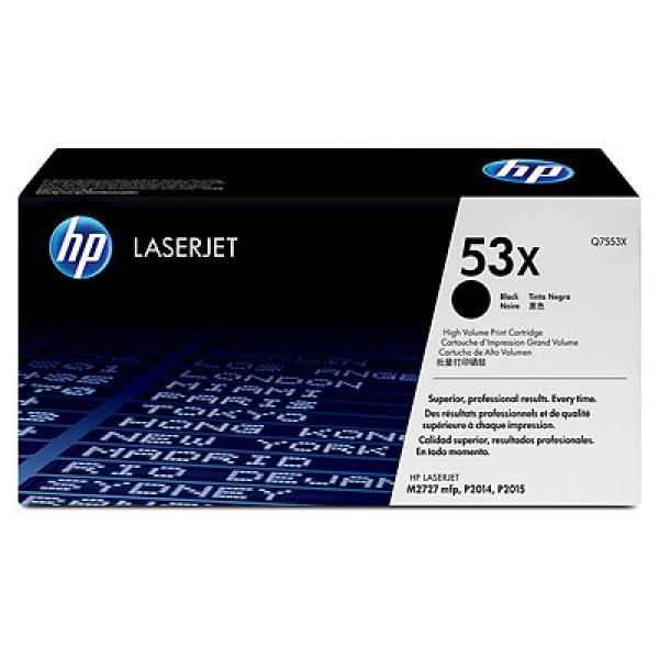 HP 53X Black LJ Toner Cart,  Q7553X (7, 000 pages)