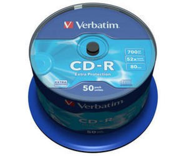 VERBATIM CD-R(50-Pack)Spindle/ Extra Protection/ DL/ 52x/ 700MB