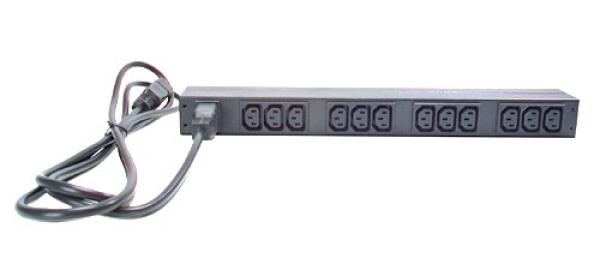 APC Rack PDU,  Basic,  1U,  16A,  208&230V,  (12)C13,  IEC-320 C20 2.5m