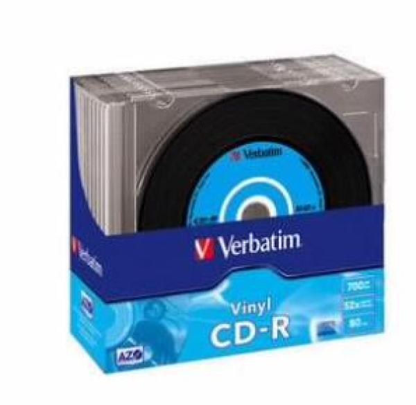 VERBATIM CD-R(10-Pack)Slim/Vinyl/DLP/52x/700MB1