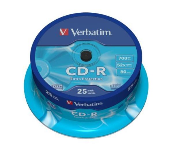 VERBATIM CD-R(25-Pack)Spindle/ Extra Protection/ DL/ 52x/ 700MB