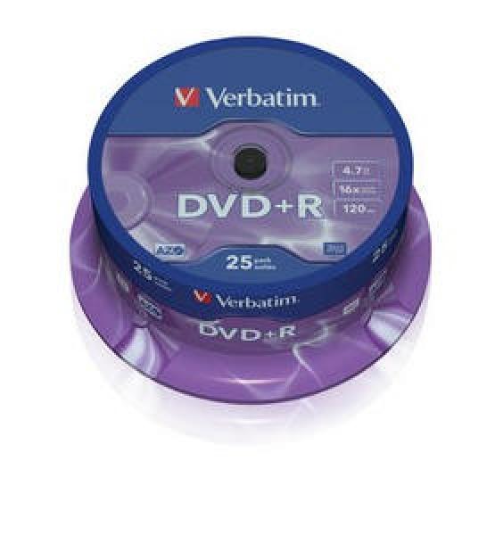 VERBATIM DVD+R(25-balenie)Vreteno/ General Retail/ 16x/ 4.7GB