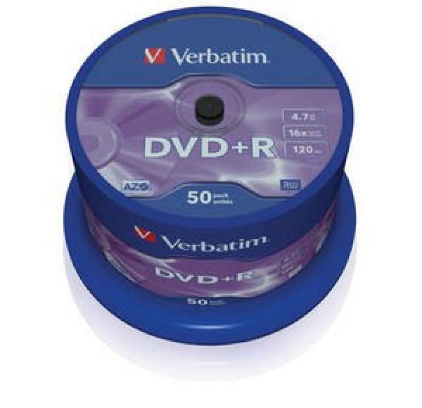 VERBATIM DVD+R(50-balenie)Vreteno/bežný maloobchod/16x/4.7GB