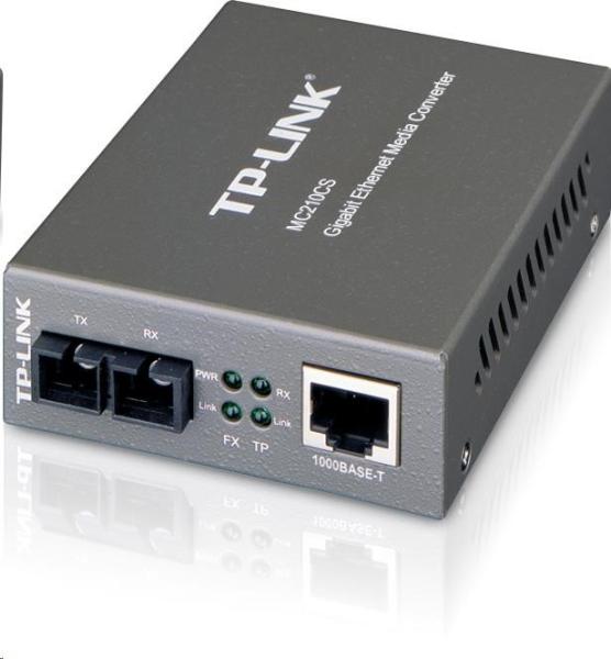 TP-Link MC210CS media konvertor (1xGbE,  1x duplex SC/ UPC,  SM,  1310nm,  20km)