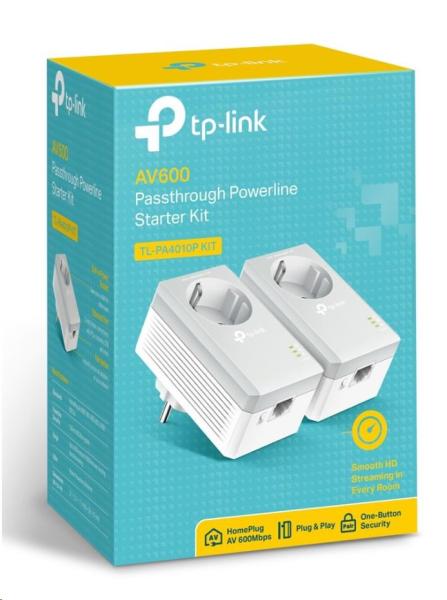 TP-Link TL-PA4010PKIT průchozí powerline set (AV600,  1x100Mb/ s,  HomePlug AV)3