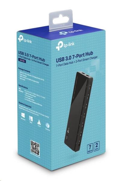 TP-Link UH720 USB hub s nabíjecími porty (7xUSB3.0,  2x2, 4A nabíjecí port)3