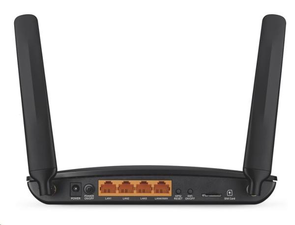TP-Link Archer MR200 OneMesh WiFi5 router (AC750, 4G LTE, 2,4GHz/5GHz, 3x100Mb/s LAN, 1x100Mb/s LAN/WAN, 1xnanoSIM)2