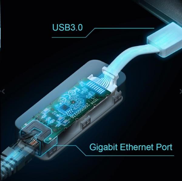 TP-Link UE300 USB/ Ethernet síťový adaptér (1xUSB3.0 -> 1xGbE)2