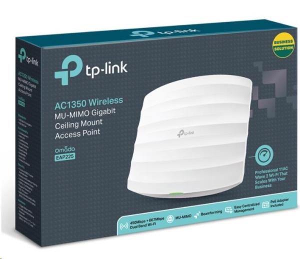 TP-Link EAP225 OMADA WiFi5 AP (AC1350, 2, 4GHz/ 5GHz, 1xGbELAN, 1xPoE-in)2