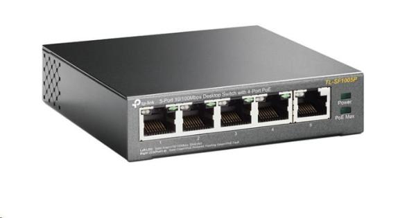 TP-Link switch TL-SF1005P (5x100Mb/ s,  4xPoE+,  67W,  fanless)1