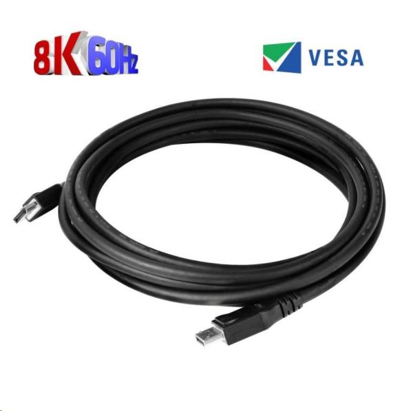 Club3D Kabel certifikovaný DisplayPort 1.4, HBR3, 8K60Hz (M/M), 5m, 28 AWG0