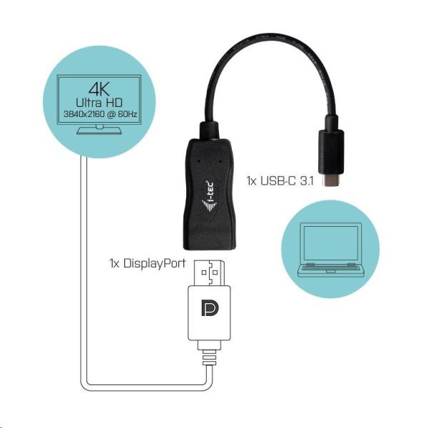 adaptér iTec USB-C Display Port 4K/60 Hz0