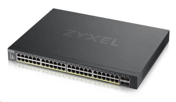 Zyxel XGS1930-52HP-EU0101F 52-portový inteligentný riadený PoE switch,  48x gigabitový RJ45,  4x 10GbE SFP+,  rozpočet PoE