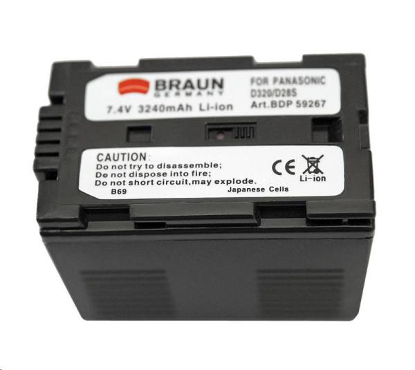 Braun akumulátor PANASONIC D320, D28, 3240mAh