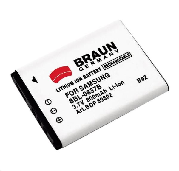 Braun akumulátor SAMSUNG SLB-0837B, 820mAh