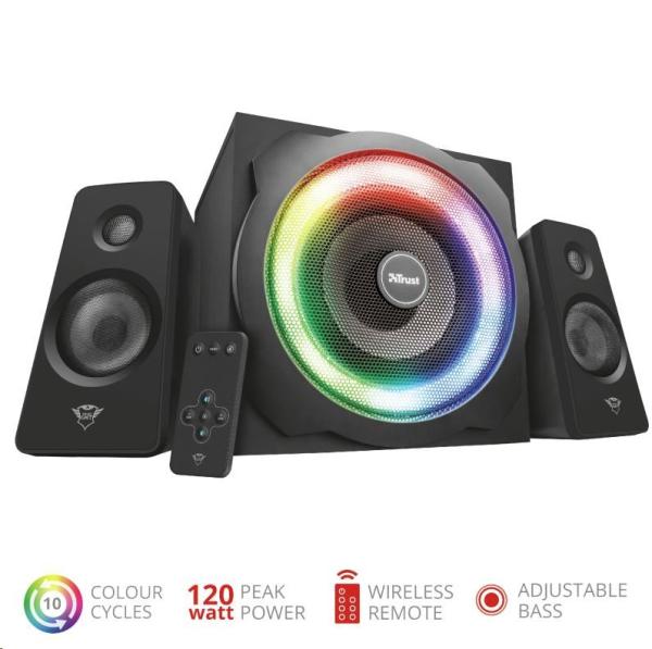 TRUST Reproduktory GXT 629 Tytan RGB Osvetlené 2.1 sada reproduktorov1