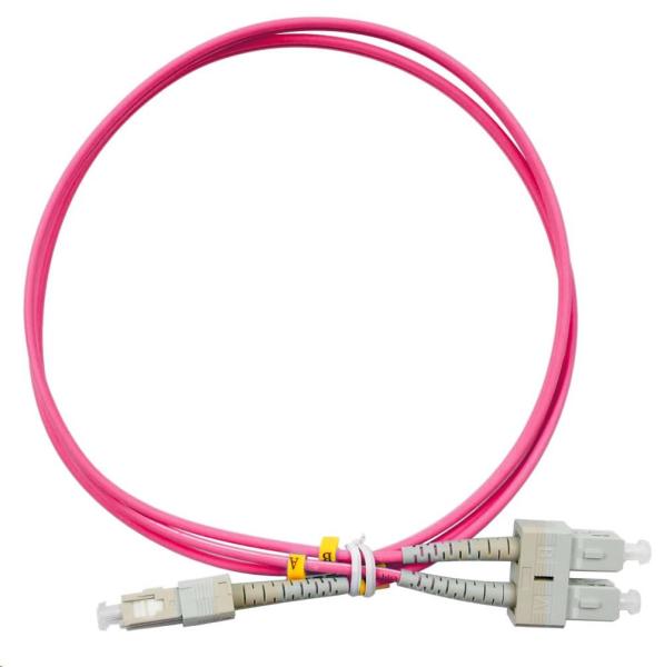 Duplexní patch kabel MM 50/ 125,  OM4,  SC-SC,  LS0H,  1m