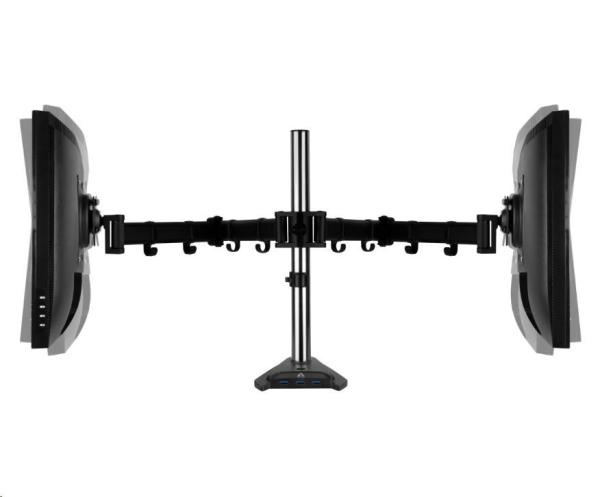 Stolný držiak ARCTIC Z2 Pro (Gen3) pre 2x LCD do 34",  nosnosť 2x15 kg,  4x USB HUB,  čierny9