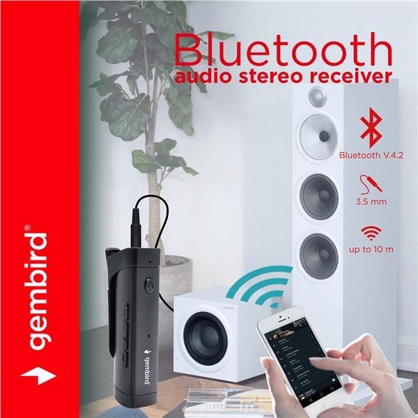 GEMBIRD USB Bluetooth adaptér v4.2, stereo audio prijímač, čierny1