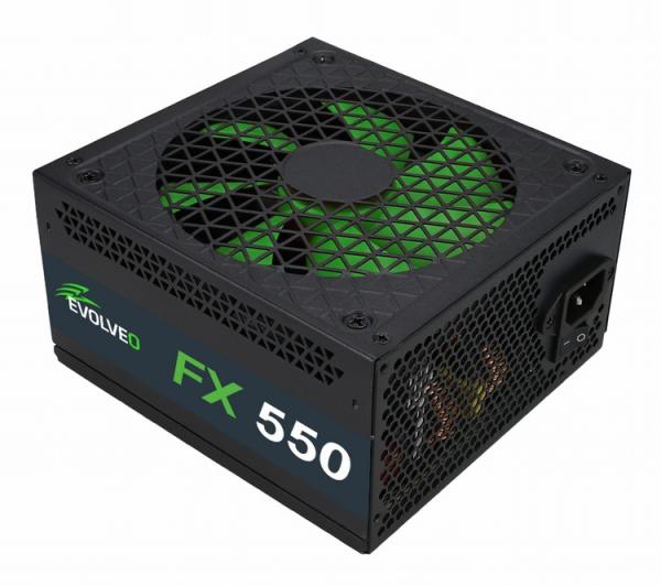 EVOLVEO FX 550 ,  napájací zdroj 550W ATX,  14cm,  tichý,  80+,  bulk