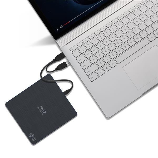 HITACHI LG - Externý disk BD-W/CD-RW/DVD±R/±RW/RAM/M-DISC BP55EB40, čierny, box+SW7