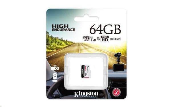 Kingston 64GB microSD XC High Endurance, 95R Class 10 UHS-I U12