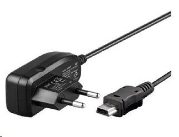 Goobay Napájací a nabíjací adaptér 230V na mini USB pre mobilné telefóny,  1A
