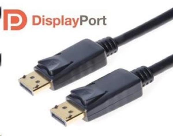 PREMIUMCORD DisplayPort 1.2 pripojovací kábel M/ M,  pozlátené konektory,  3 m
