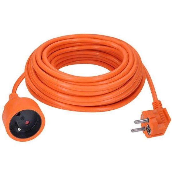 Solight prodlužovací přívod - spojka,  1 zásuvka,  10m,  3 x 1mm2,  oranžová1
