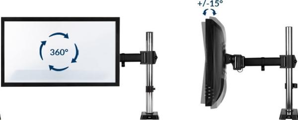 Držiak stola ARCTIC Z1 (Gen.3) pre 1x LCD do 43",  nosnosť 15 kg,  USB HUB,  čierny13