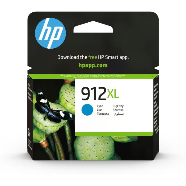 HP 912XL High Yield Cyan Original Ink Cartridge (825 pages) blister