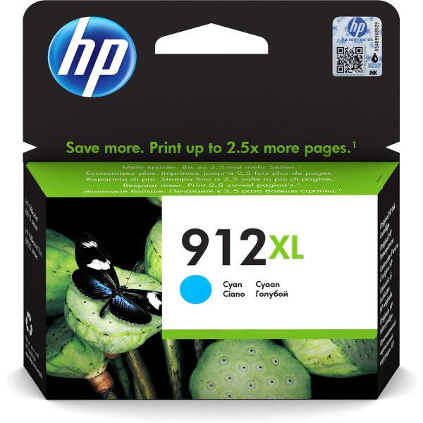 HP 912XL High Yield Cyan Original Ink Cartridge (825 pages) blister1