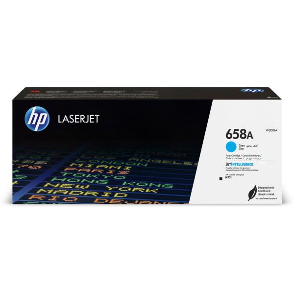 HP 658A Cyan LaserJet Toner Cartridge (6,000 pages)0