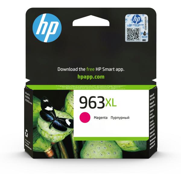 HP 963XL High Yield Magenta Original Ink Cartridge (1, 600 pages)